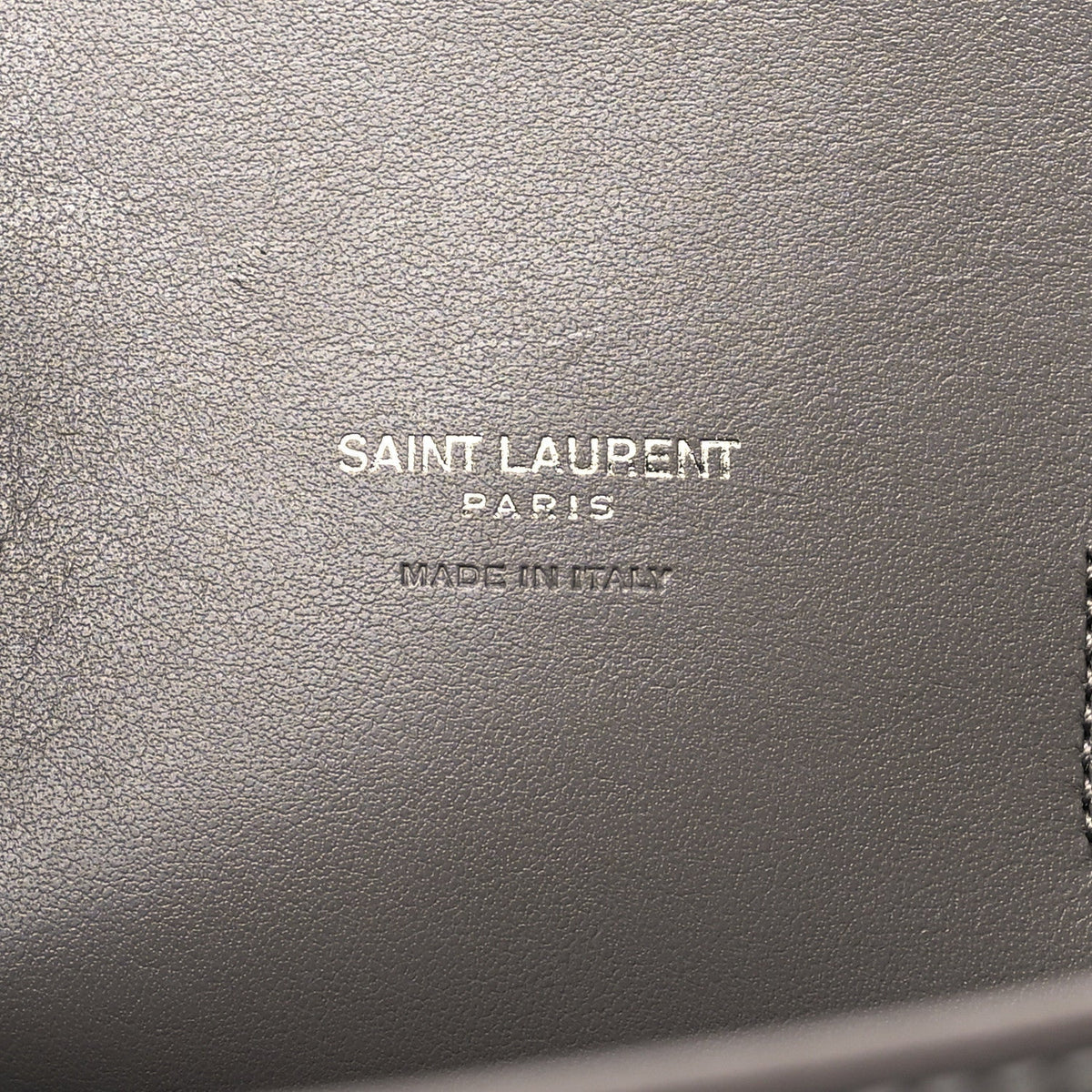 Grained Calfskin Topstitch Baby Sac De Jour Fog