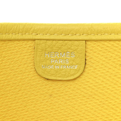 Toile H Taurillon Clemence Evelyne III PM Ecru Citron Lime