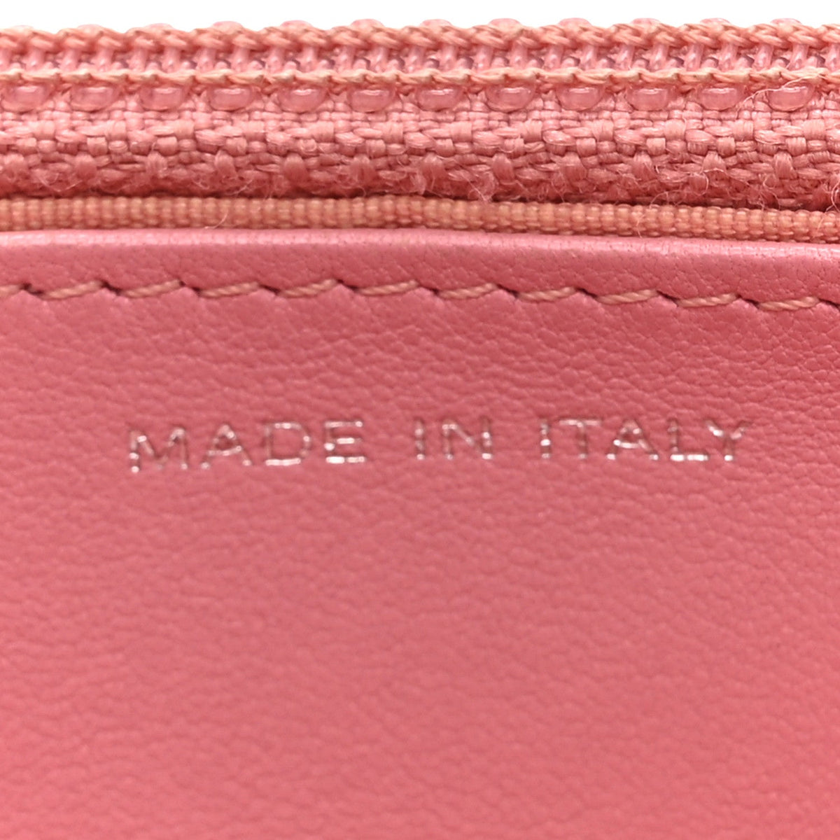 Lambskin Quilted CC Crossing Wallet On Chain WOC Pink