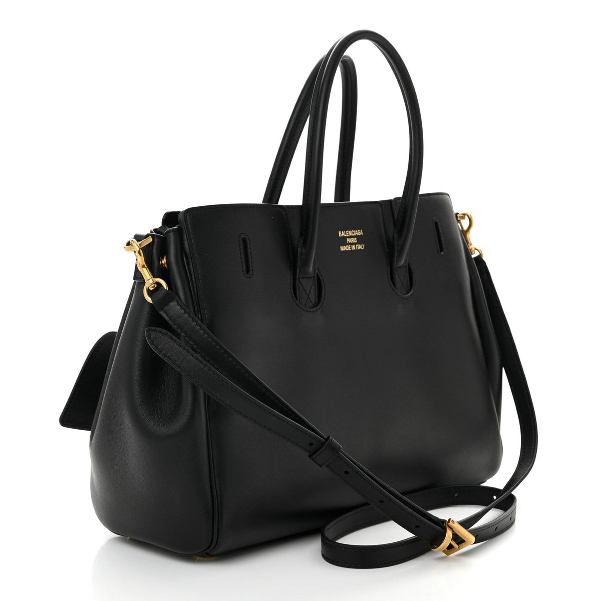 Smooth Calfskin Small Bel Air Carry All Bag Black