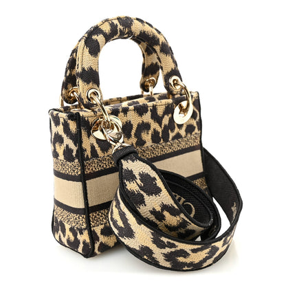 Canvas Mini Mizza Embroidered Lady D-Lite Beige Multicolor