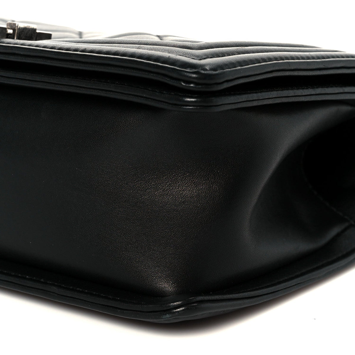 Calfskin Quilted Medium Boy Flap Black