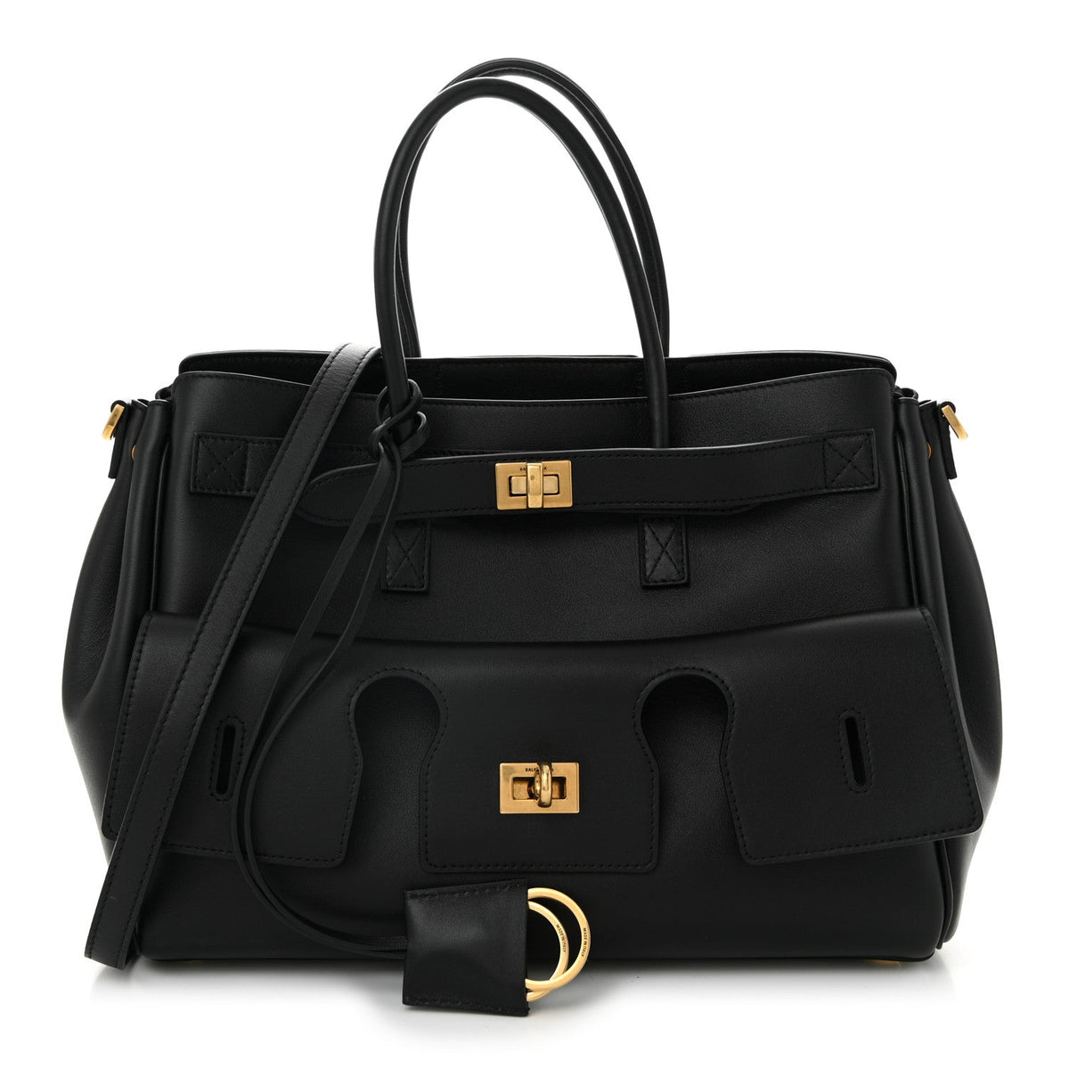Smooth Calfskin Small Bel Air Carry All Bag Black