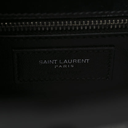 Shiny Calfskin Le Fermoir Top Handle Bag Small Black
