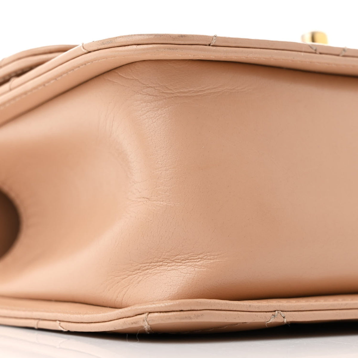 Calfskin Quilted Mini Perfect Fit Flap Beige