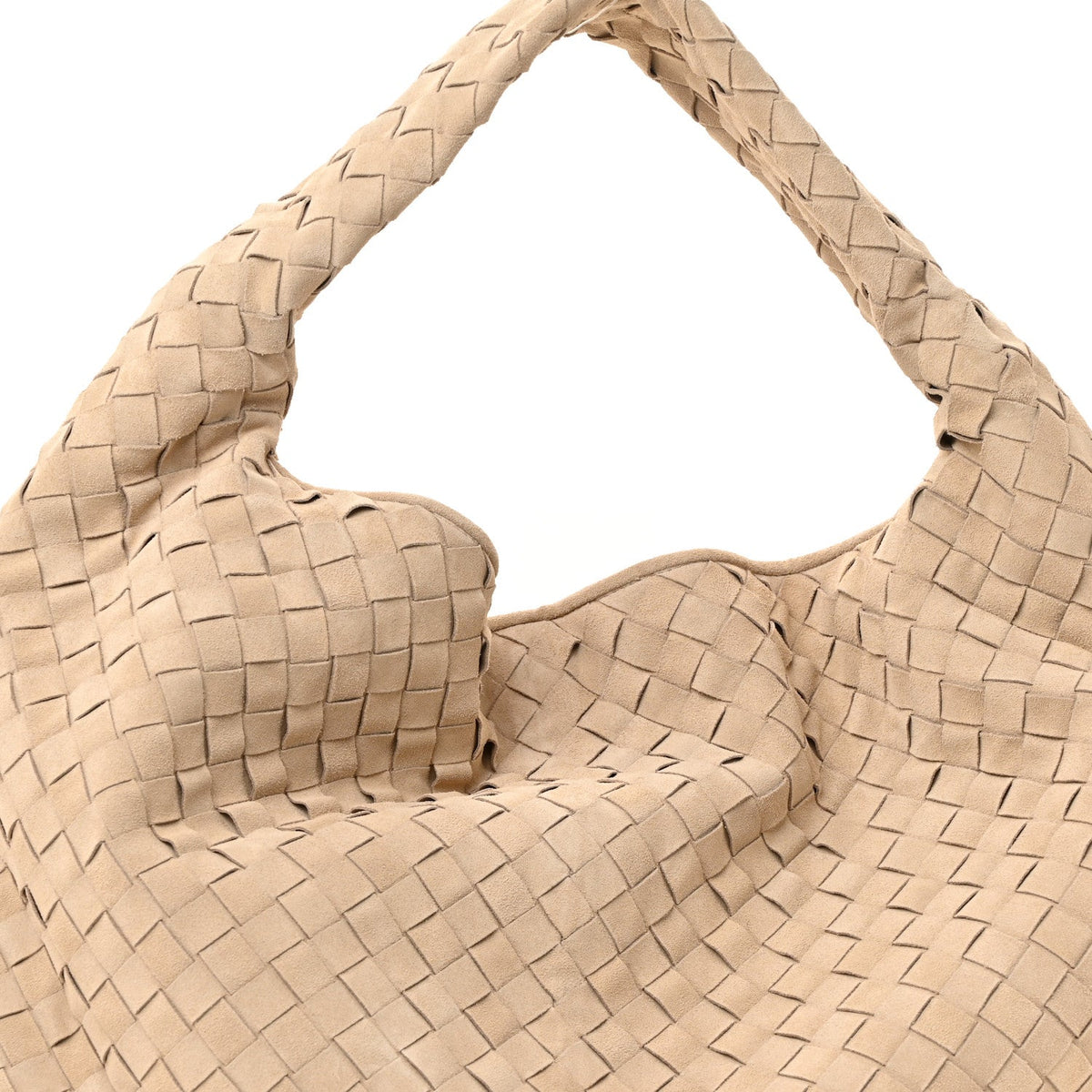 Suede Intrecciato Large Hop Ecru