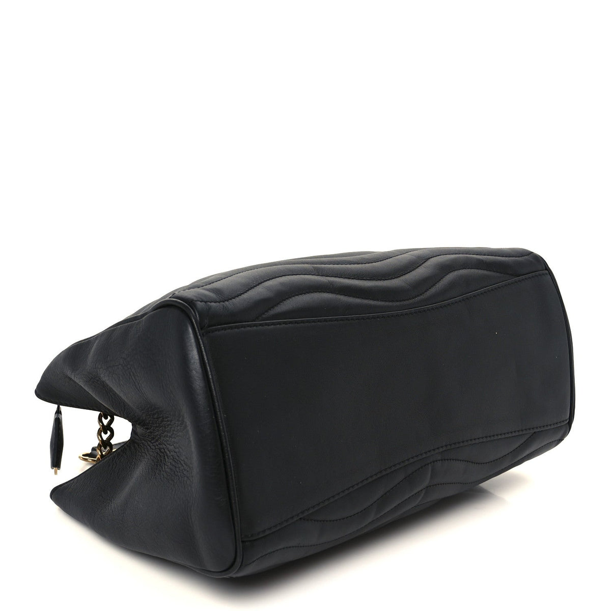 Calfskin New Wave Chain Tote Black