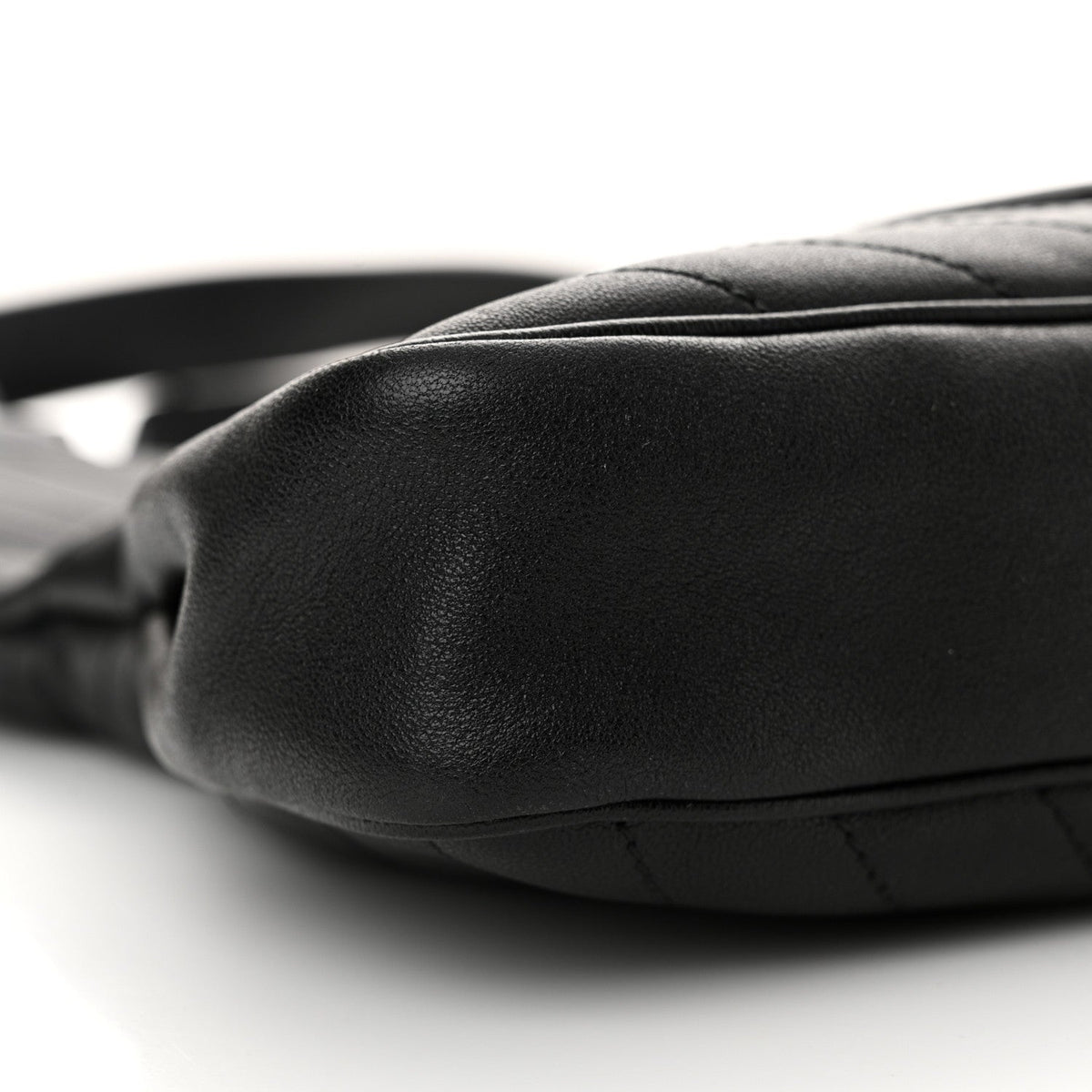 Sakai Be Green Calfskin Diagonal Stitched Small Blondie Tote Black