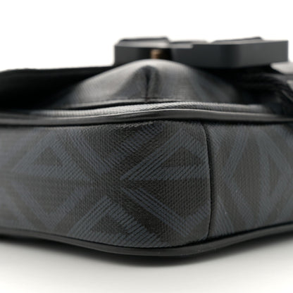 Coated Canvas CD Diamond Mini Hit The Road Bag Black