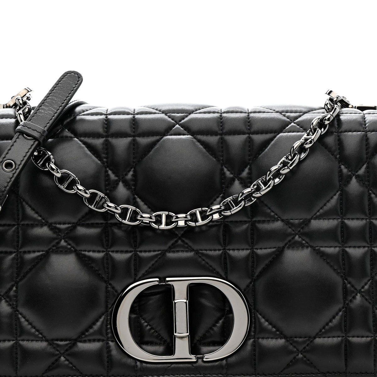 Calfskin Macrocannage Large Caro Bag Black
