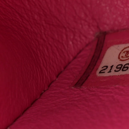 Lambskin Quilted Mini Rectangular Flap Fuchsia