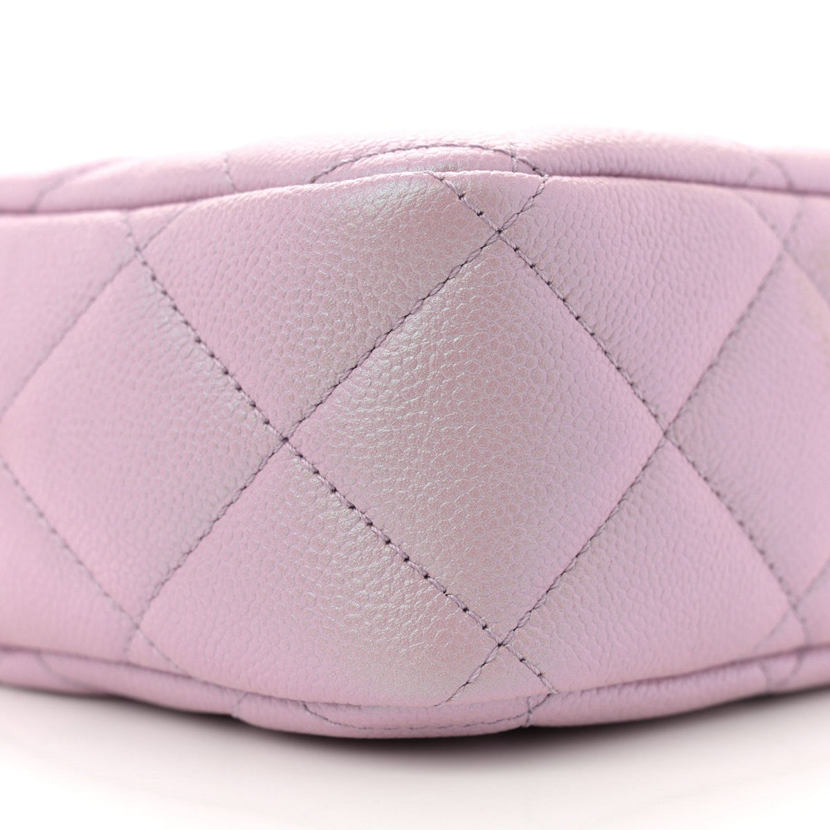 Iridescent Caviar Quilted Mini My Perfect Camera Case Pink