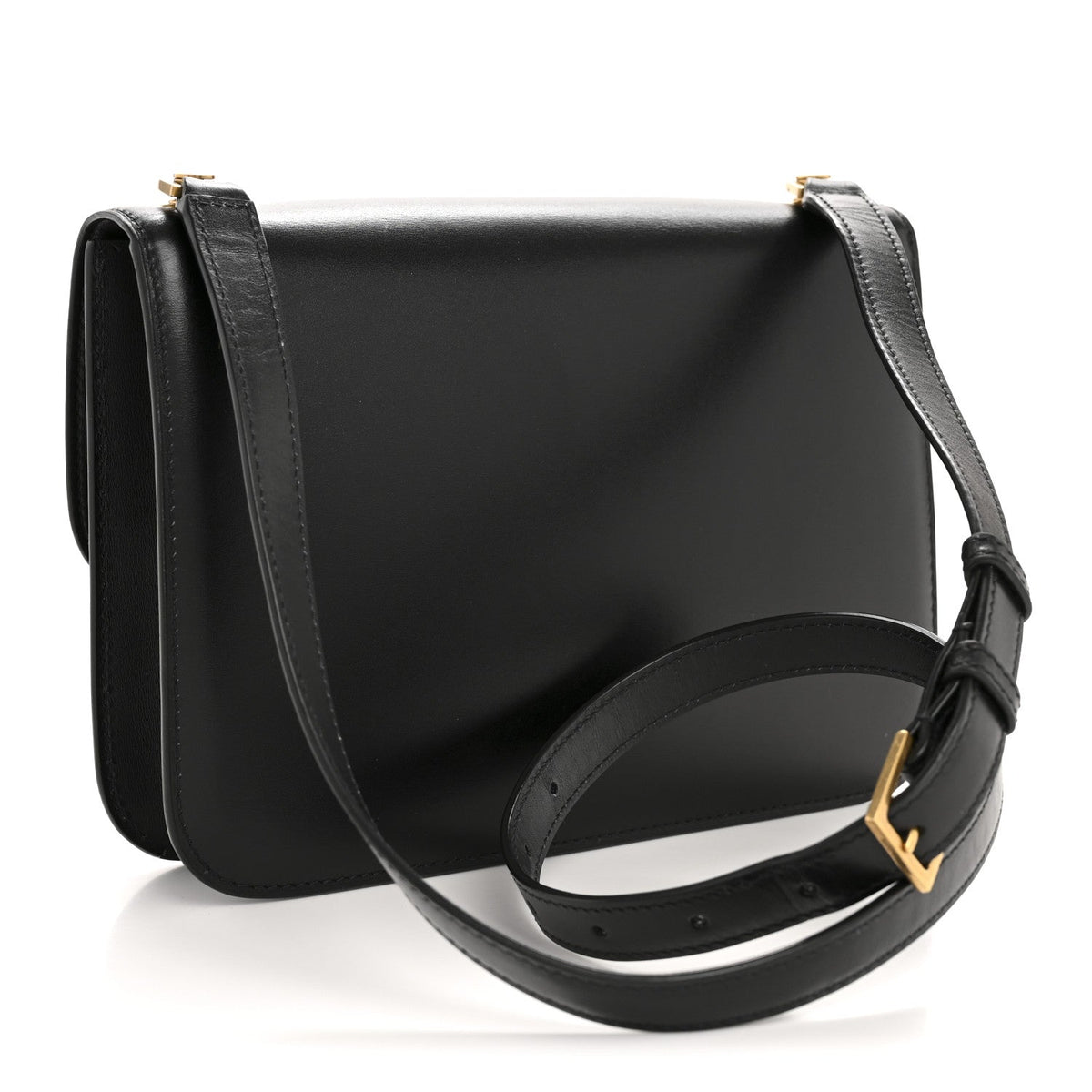 Smooth Calfskin Carre Satchel Black