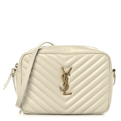 Calfskin Matelasse Monogram Lou Camera Bag Crema Soft