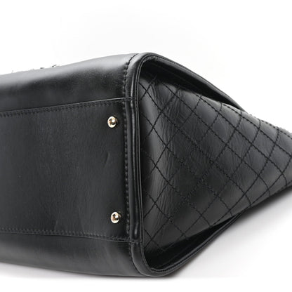 Calfskin Tweed Medium Deauville Tote Black Multicolor