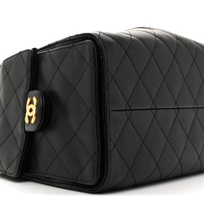 Caviar Quilted Small Chanel 25 Handbag Black