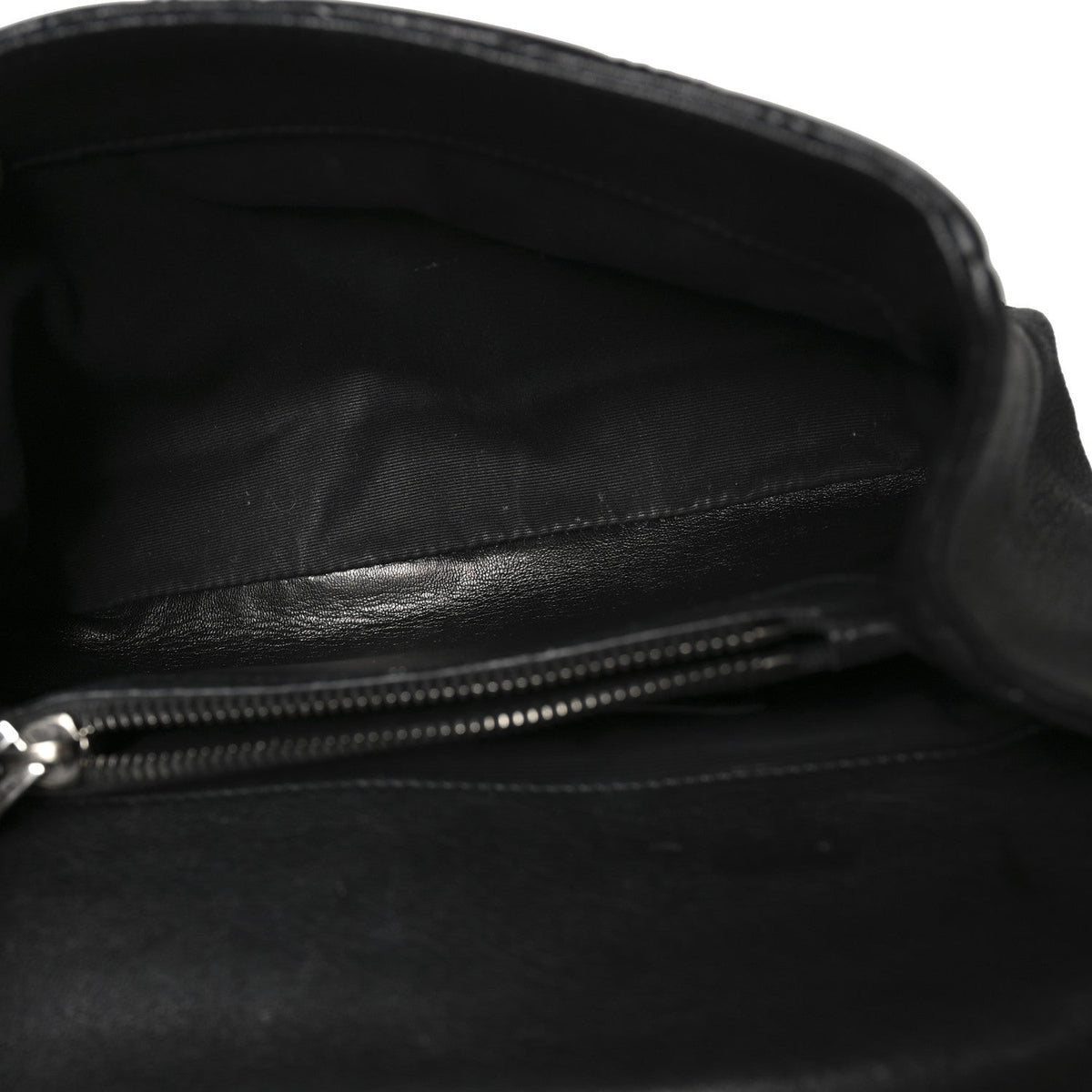 Calfskin Matelasse Diamond Quilted Monogram Medium College Bag Black