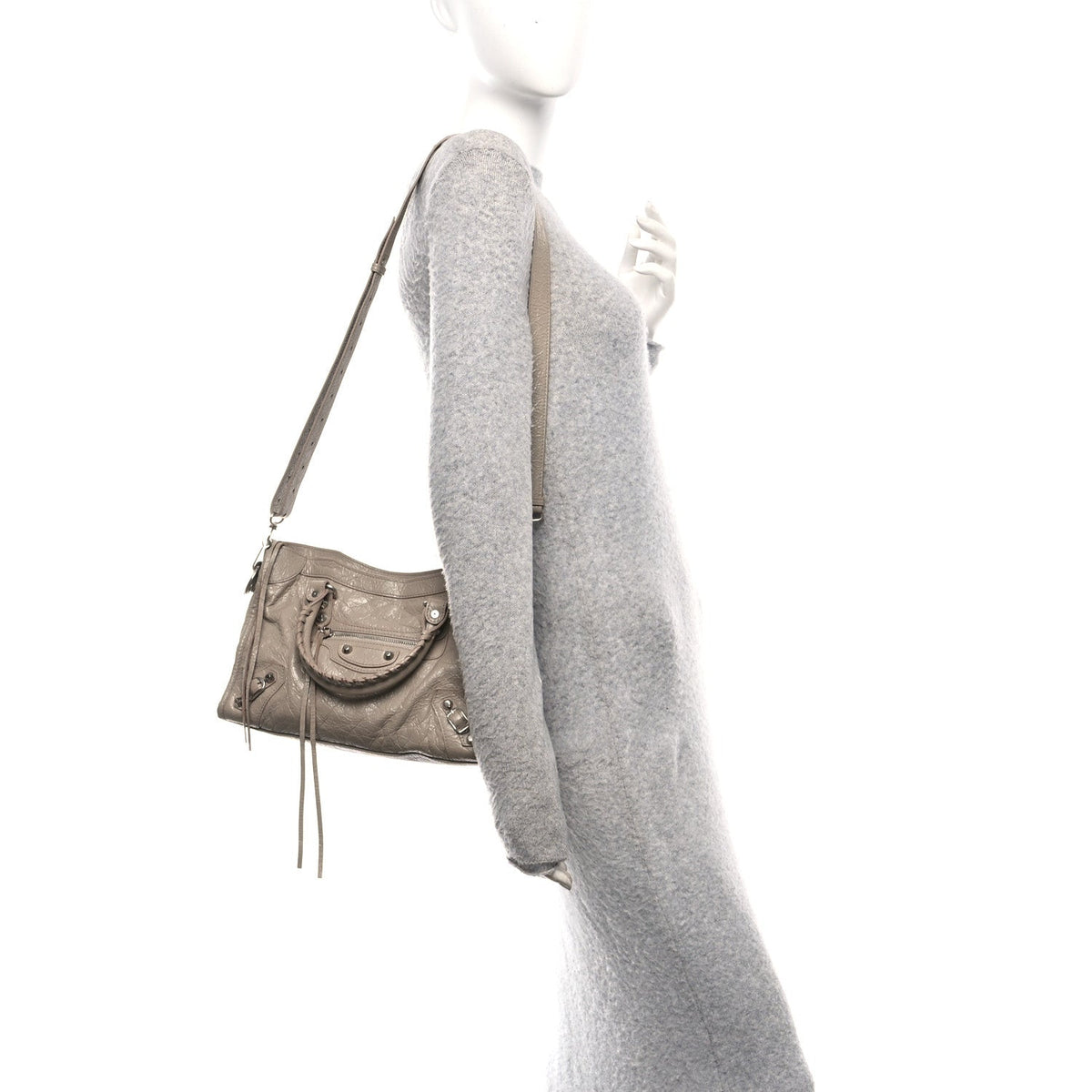 Agneau Arena Storico Silver Hardware Small Le City Beige