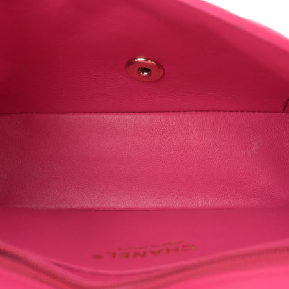 Lambskin Quilted Mini Rectangular Flap Fuchsia