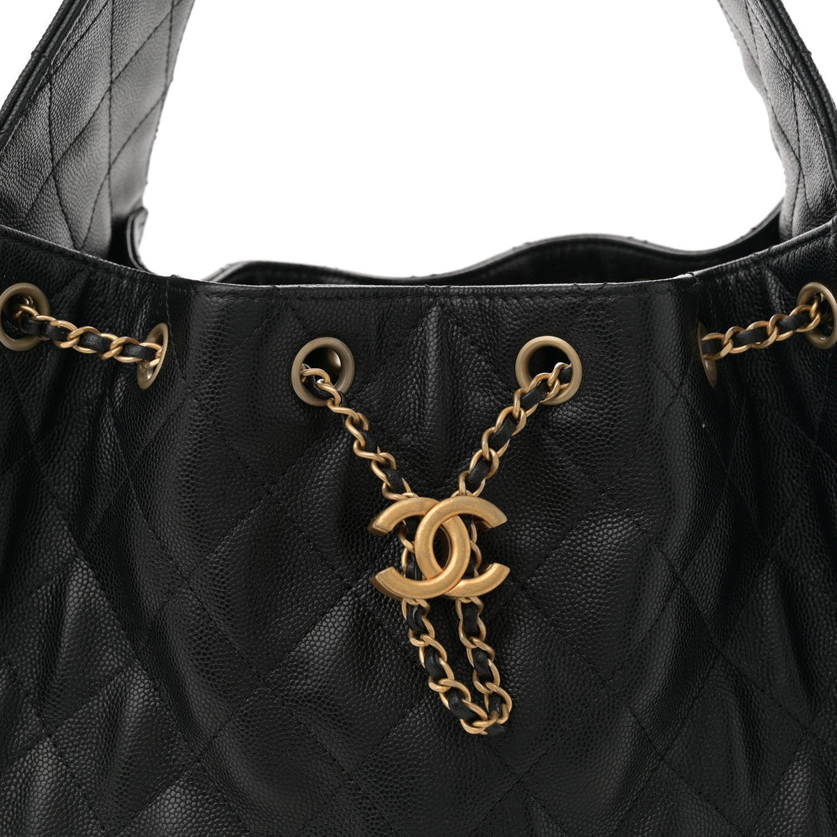 Caviar Quilted Small Chanel 25 Handbag Black