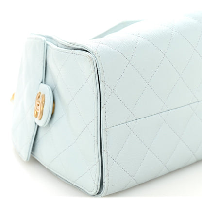 Caviar Quilted Small Chanel 25 Handbag Light Blue