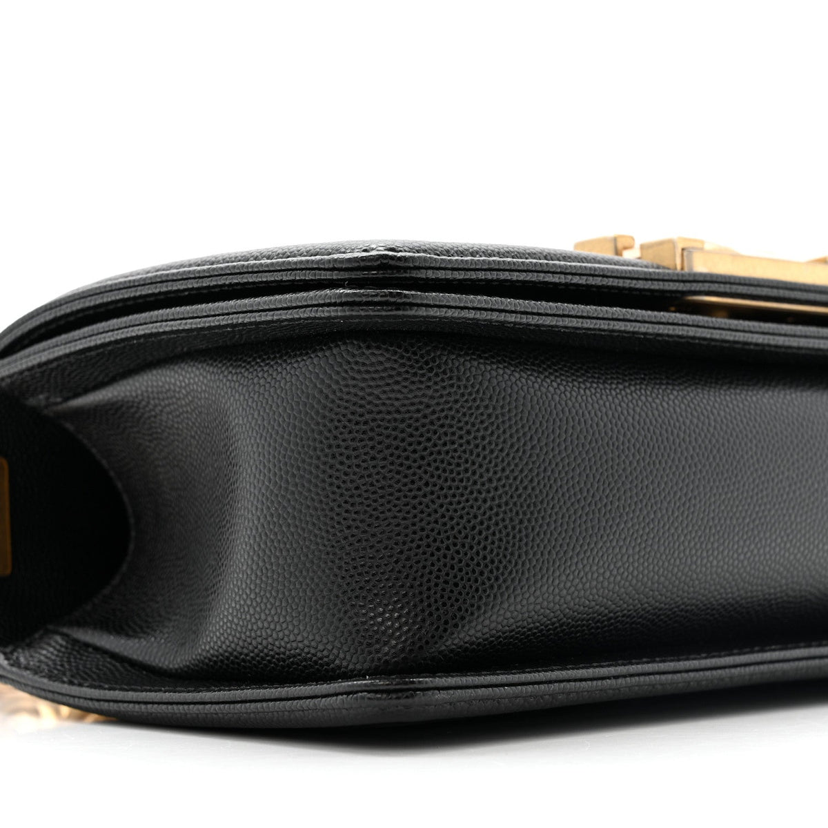 Caviar Quilted Small Boy Flap Black