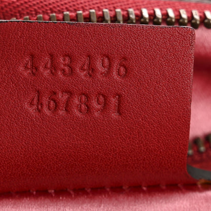 Jacquard Matelasse Floral Medium GG Marmont Shoulder Bag Red