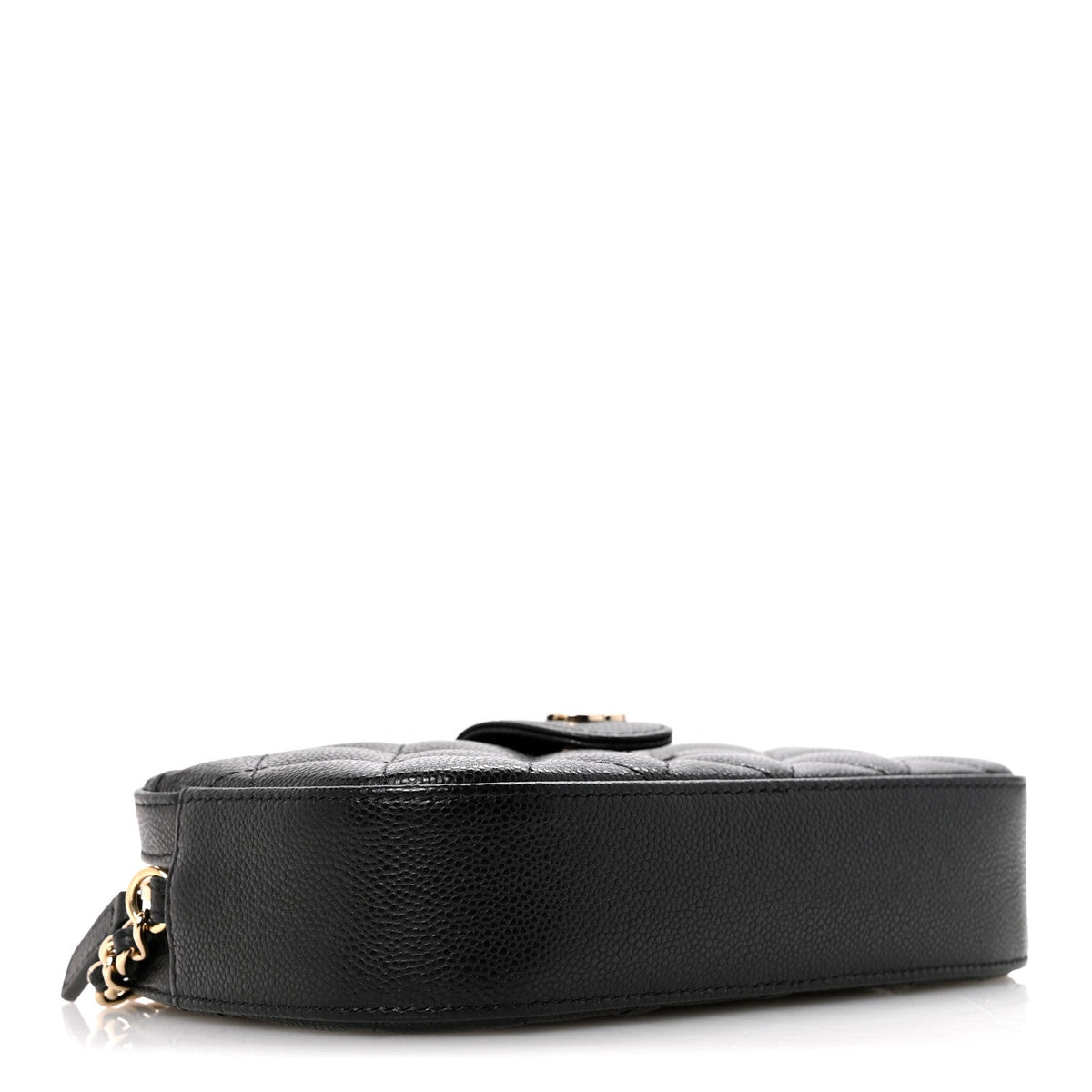 Caviar Quilted Chain Camera Bag Black