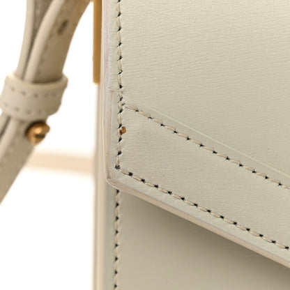 Smooth Calfskin Medium Classic Monogram Cassandra Top Handle Crema Soft Rouge Legion