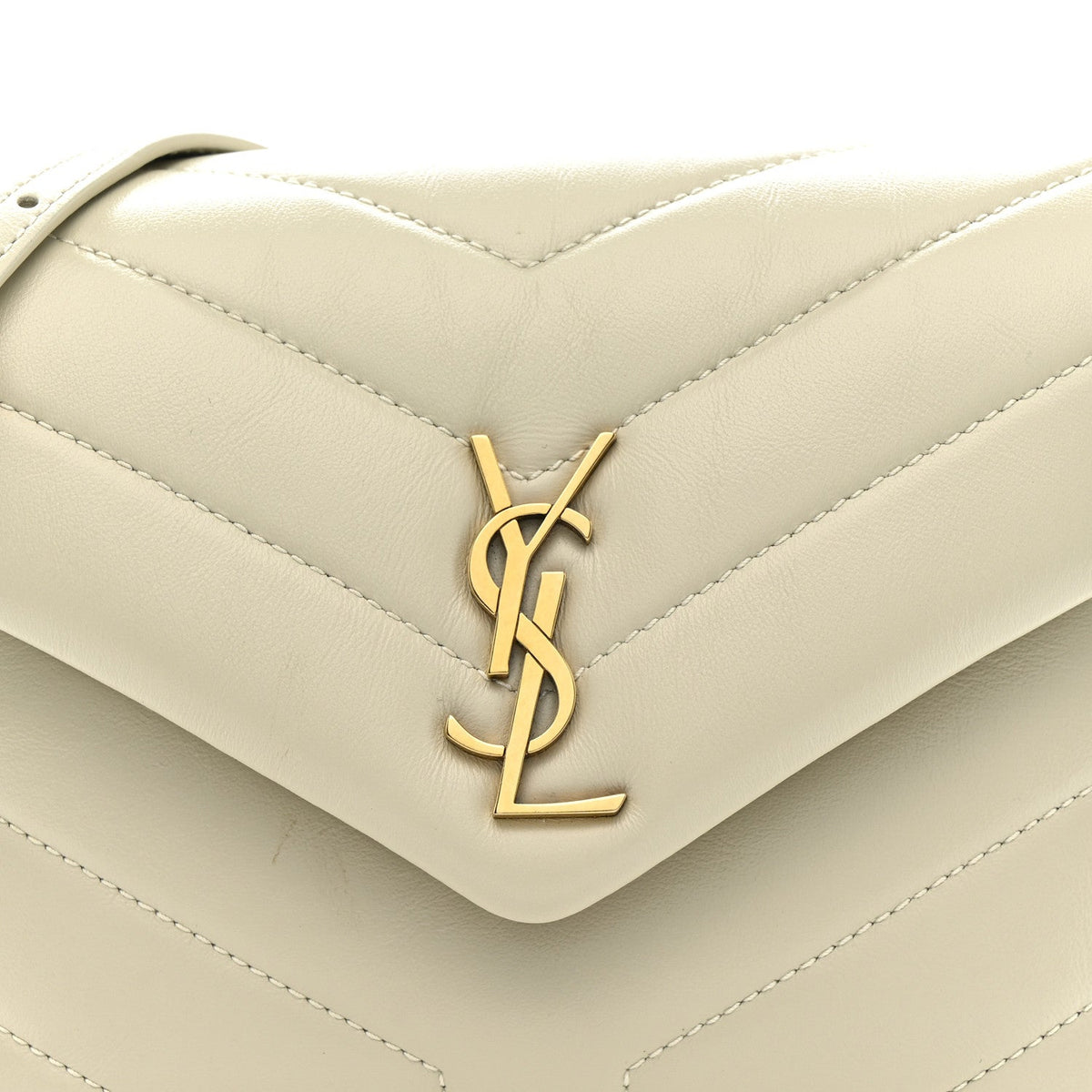 Calfskin Y Quilted Monogram Toy Loulou Crossbody Bag Crema Soft