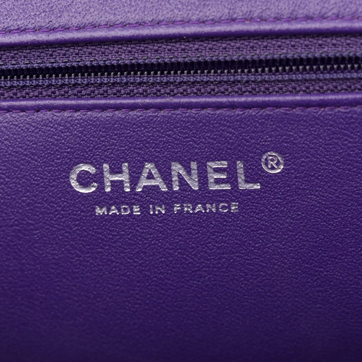 Patent Quilted Timeless Clutch Purple