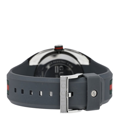 Stainless Steel Rubber 46mm Sync Web Quartz Watch Grey