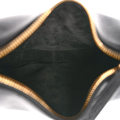 Supple Grained Calfskin Teen Lulu Shoulder Bag Black