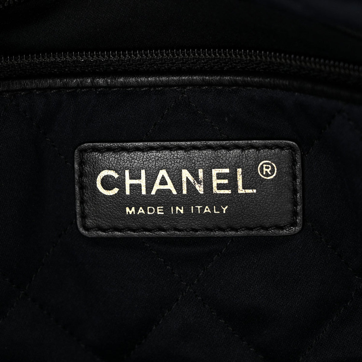 Shiny Calfskin Quilted Chanel 22 Backpack Grey
