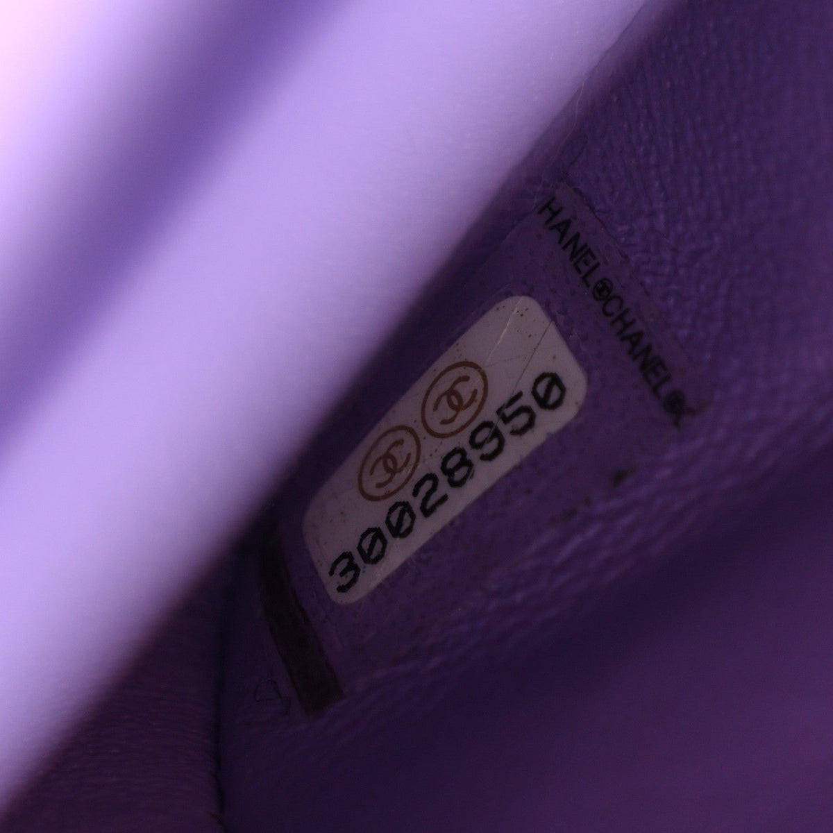 Lambskin Chevron Quilted Small Double Flap Purple