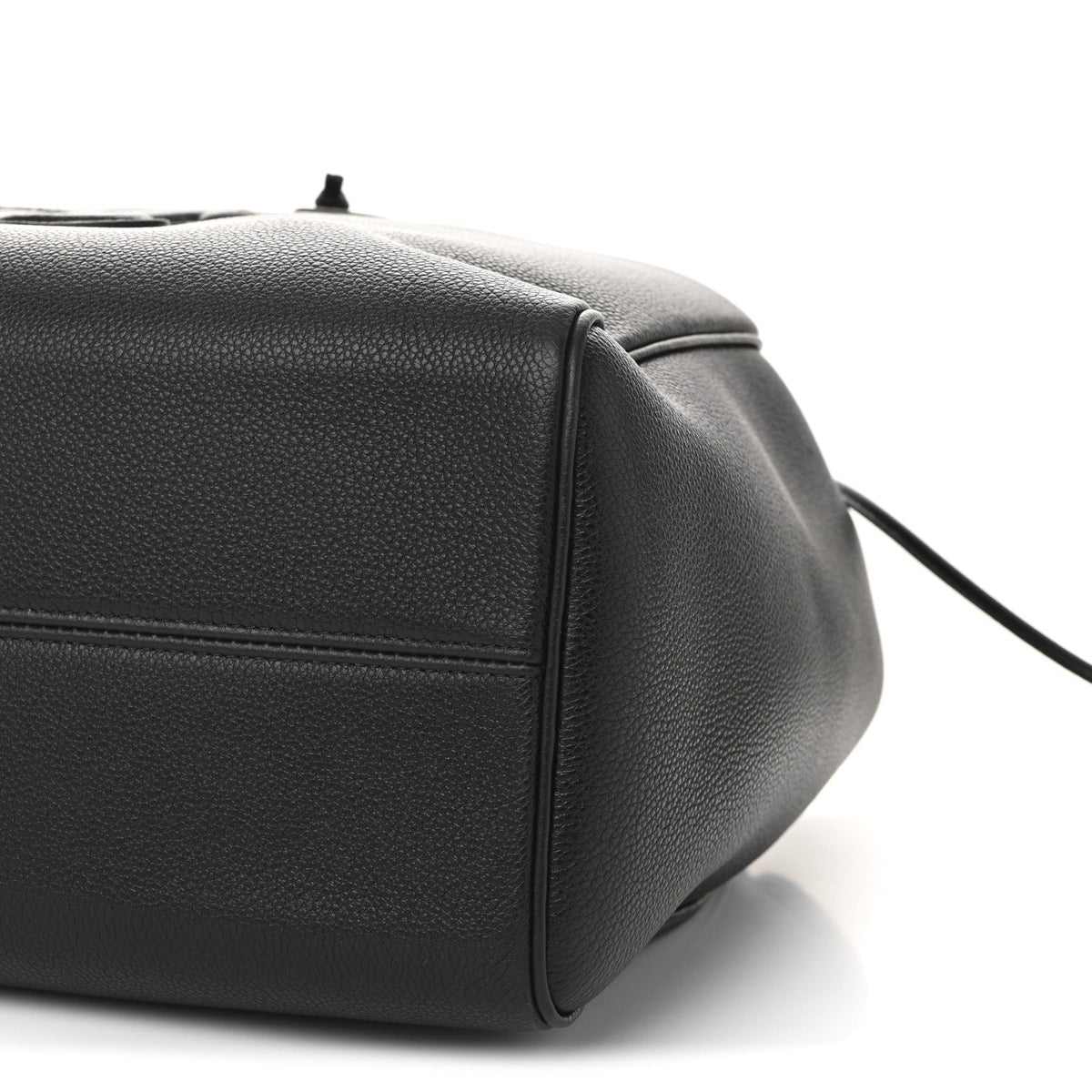 Calfskin Cuir Triomphe Cabas Drawstring Black
