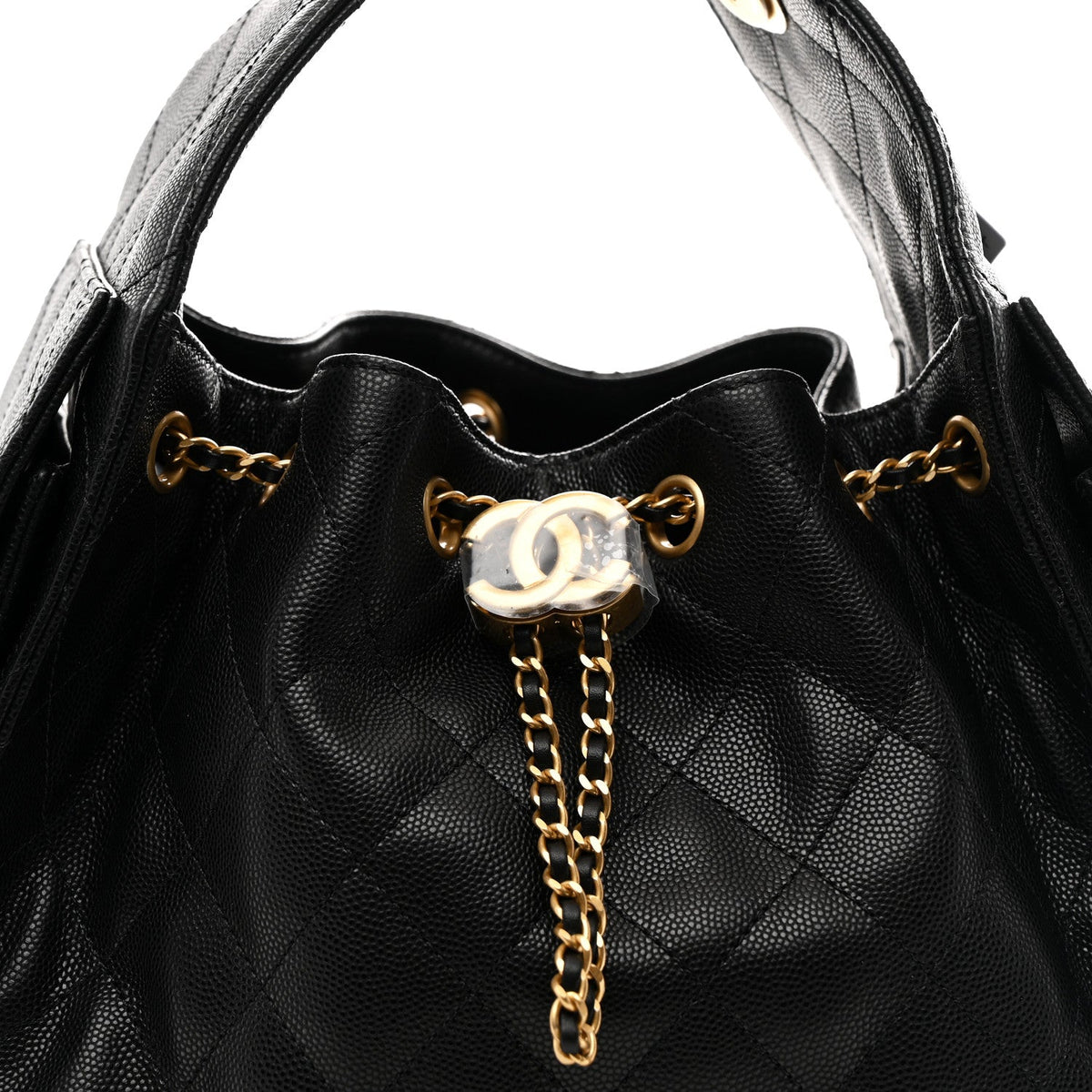 Caviar Quilted Small Chanel 25 Handbag Black
