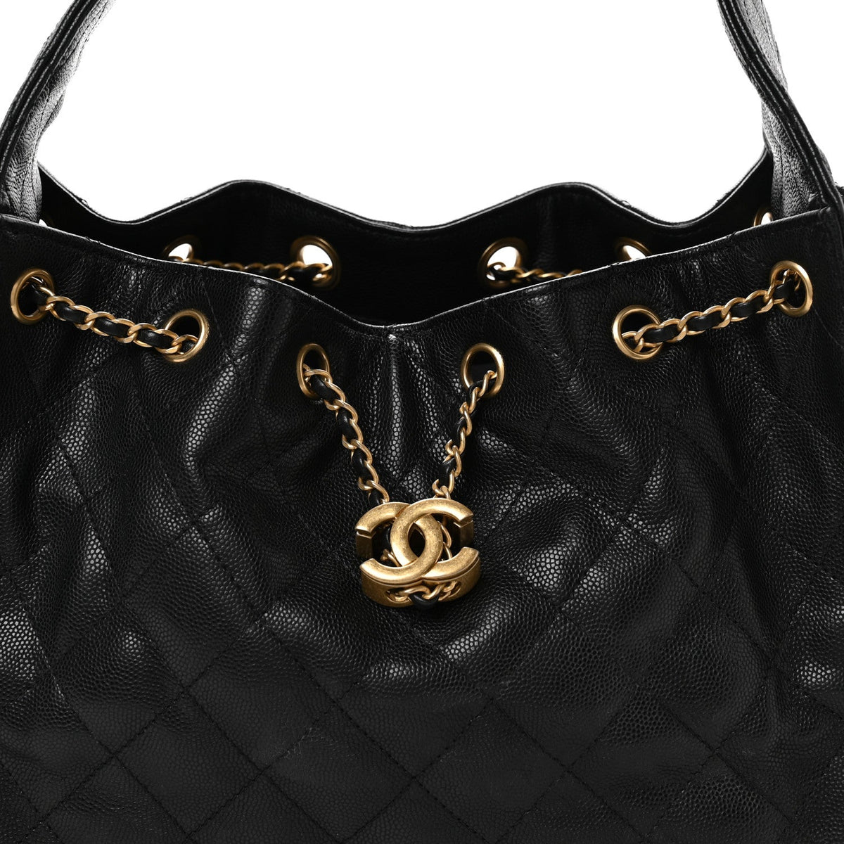 Caviar Quilted Small Chanel 25 Handbag Black
