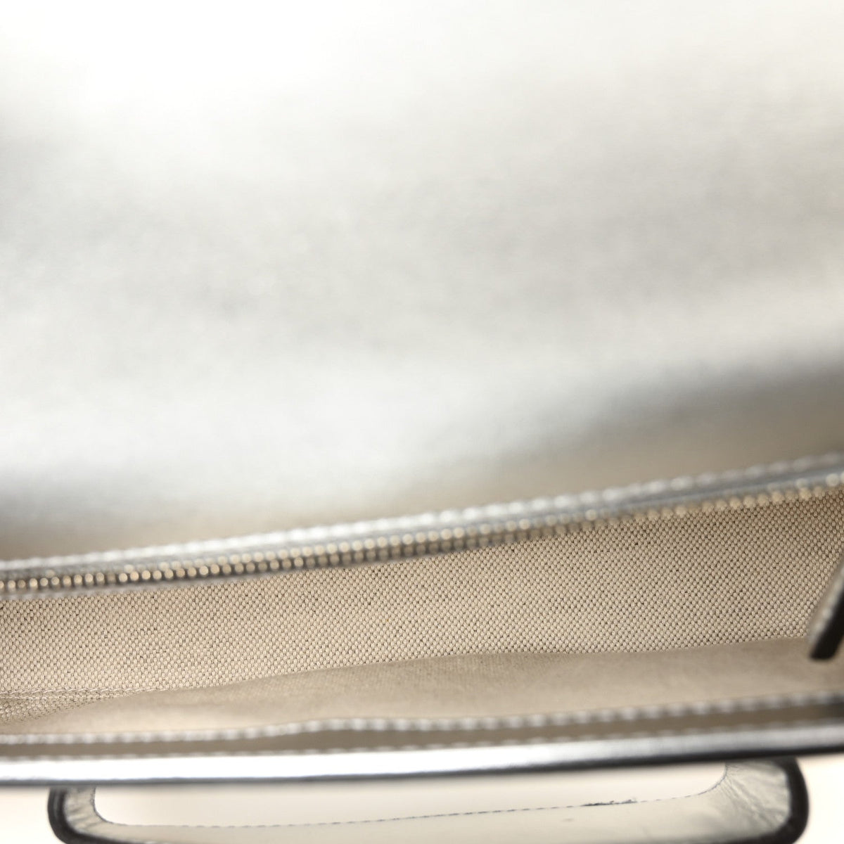 Metallic Demetra Small Horsebit 1955 Asymmetric Shoulder Bag Silver