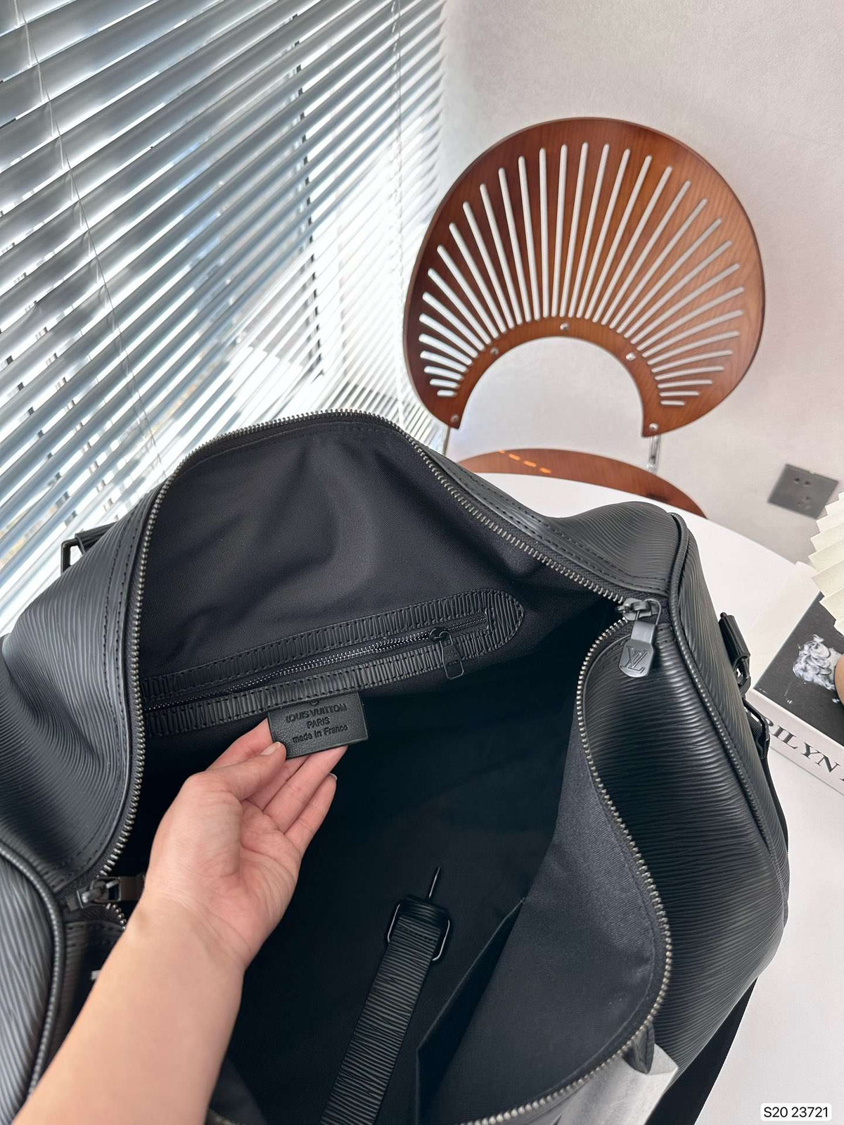 Black Epi Louis Vuitton Keepall 45