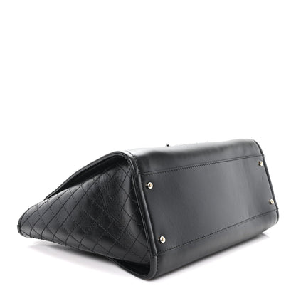 Calfskin Tweed Medium Deauville Tote Black Multicolor