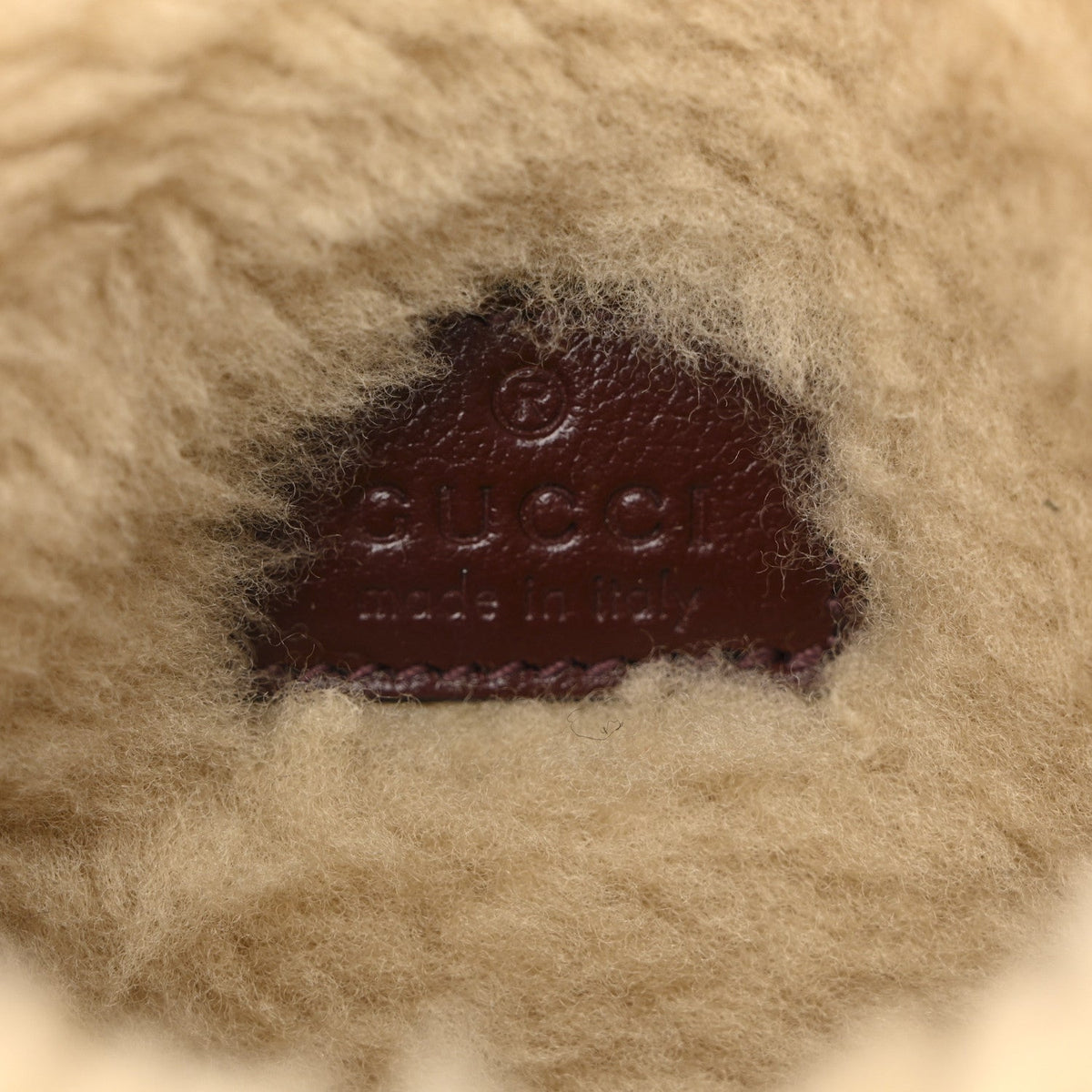 Azalea Calfskin Wool Matelasse Diagonal Super Mini GG Marmont Shoulder Bag Sand Desert
