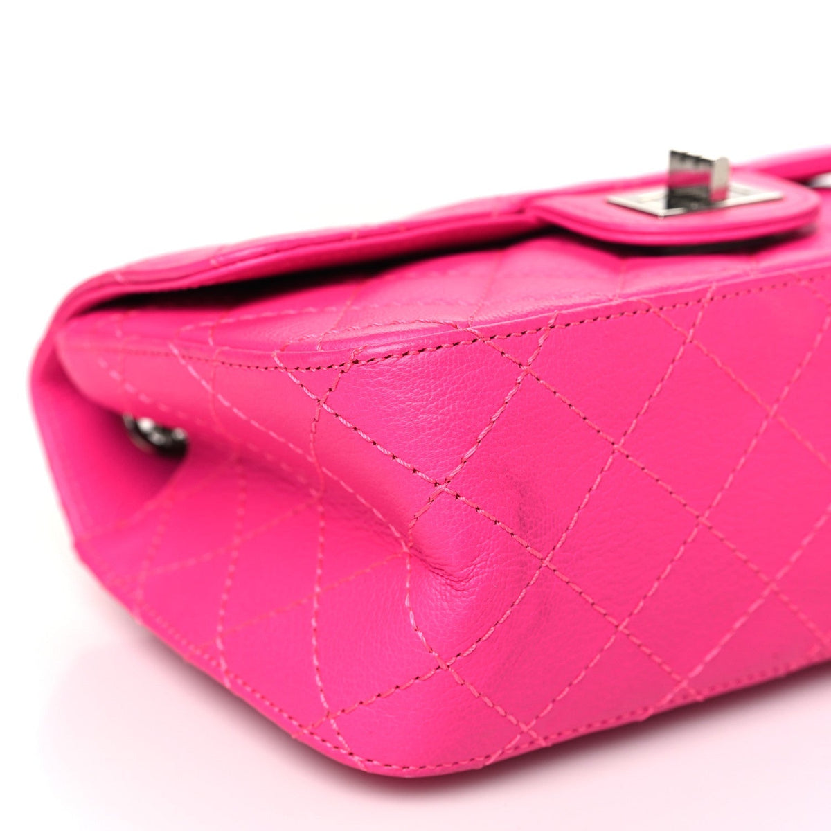 Goatskin Quilted 2.55 Reissue Mini Flap Fluorescent Pink