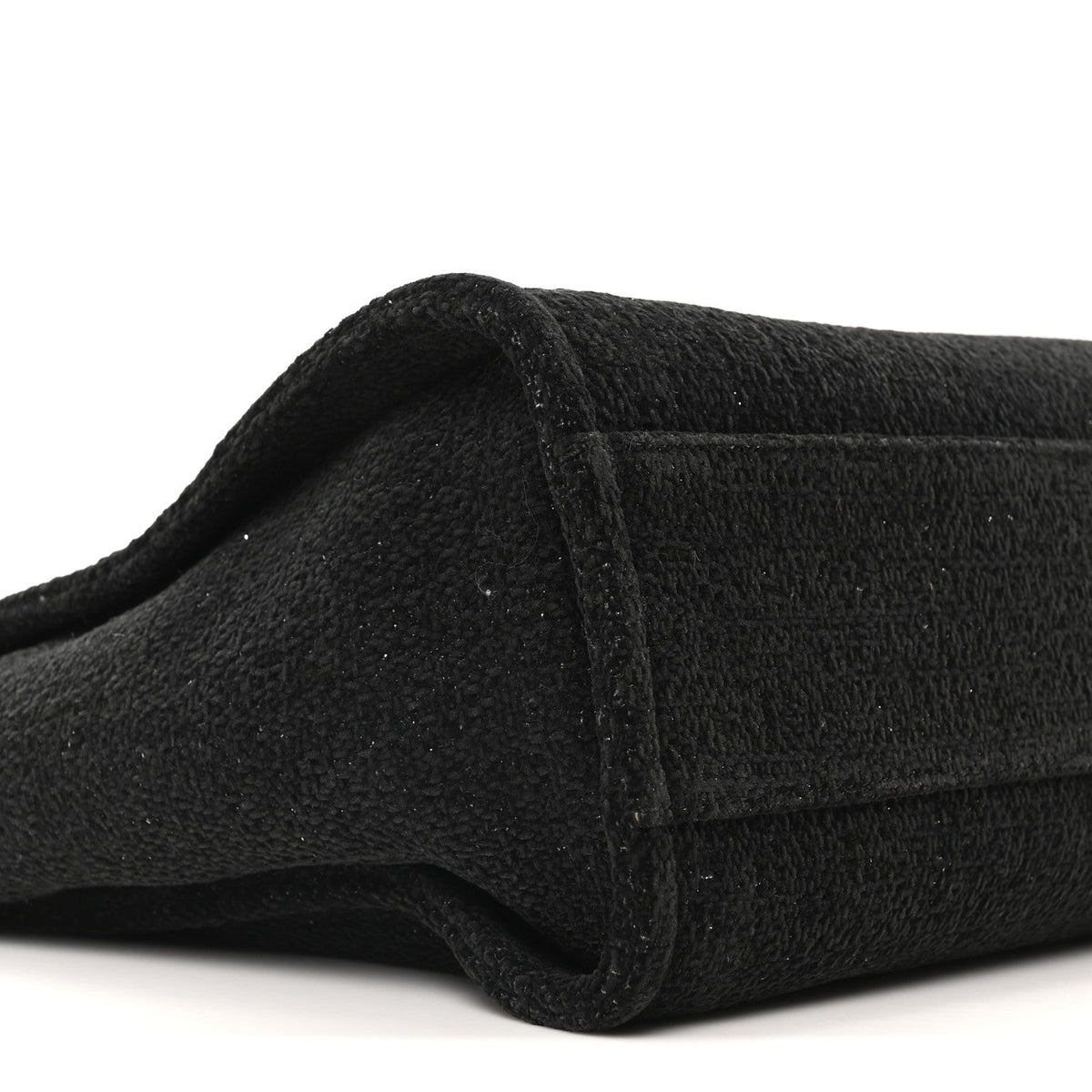 Lurex Canvas Small Deauville Tote Black