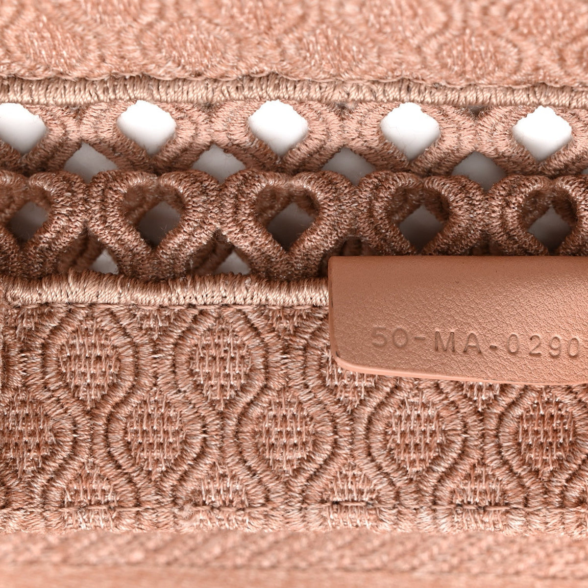 Mesh Embroidered Medium Book Tote Clay