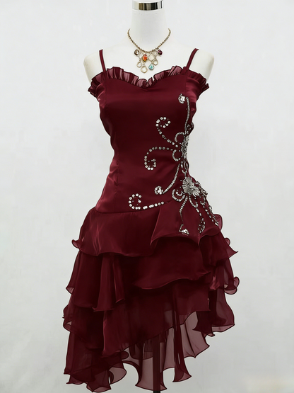 Sexy Spaghetti Strap Sheath Short Birthday Dresses Black Prom Dresses 2025 Halloween Dress ED04860