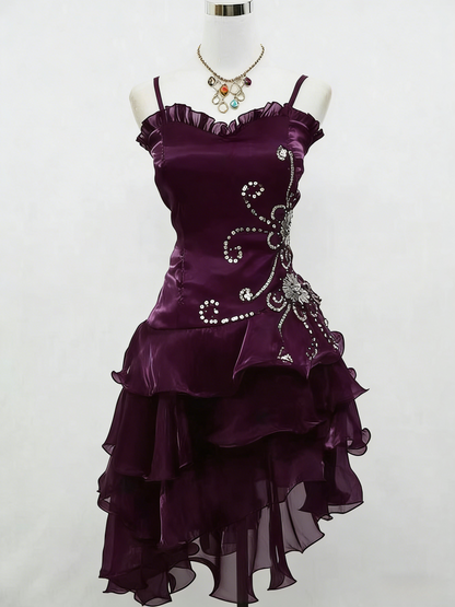 Sexy Spaghetti Strap Sheath Short Birthday Dresses Black Prom Dresses 2025 Halloween Dress ED04860