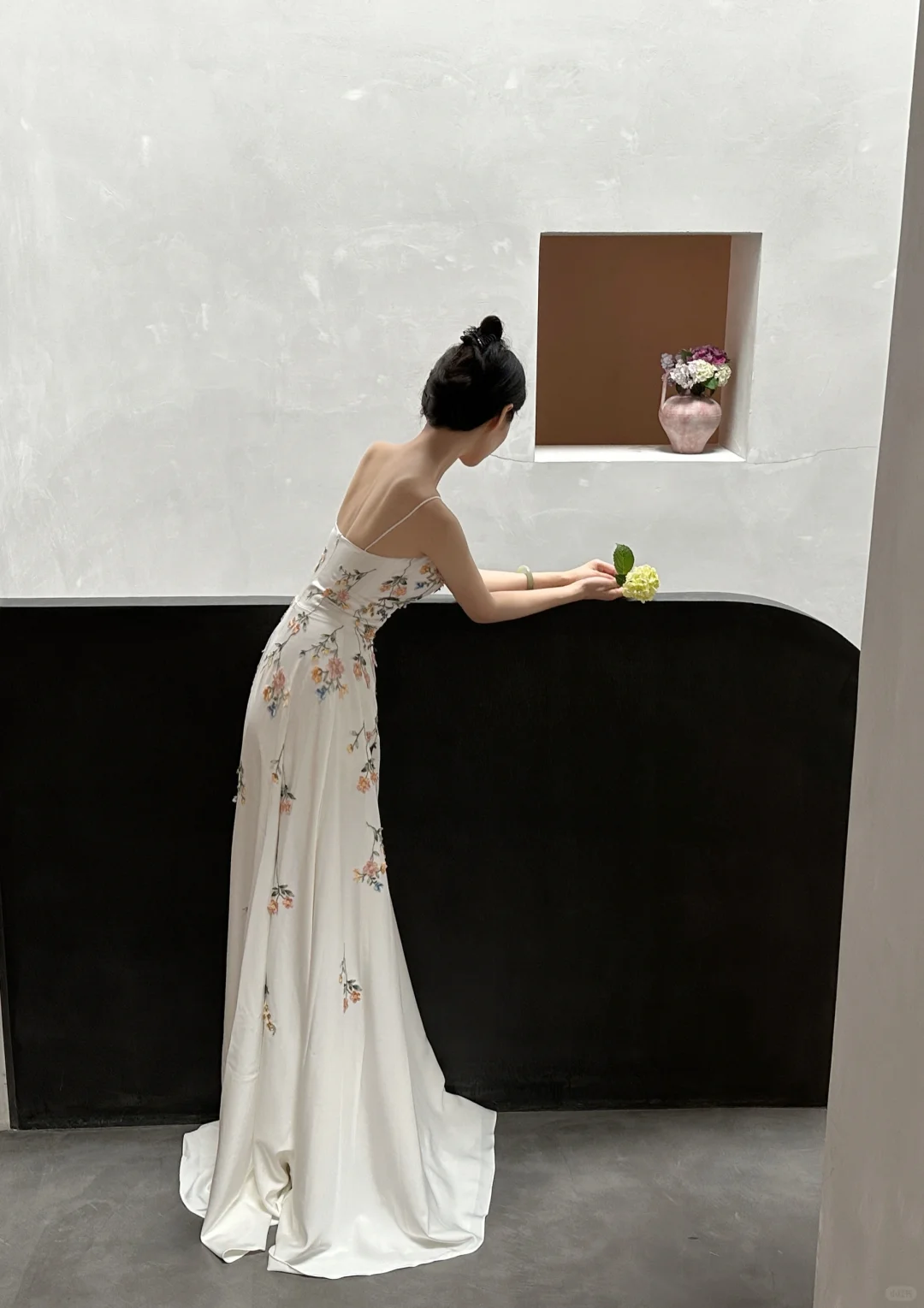 Elegant White Spaghetti Straps A-Line Flower Long Evening Party Dresses, D1044