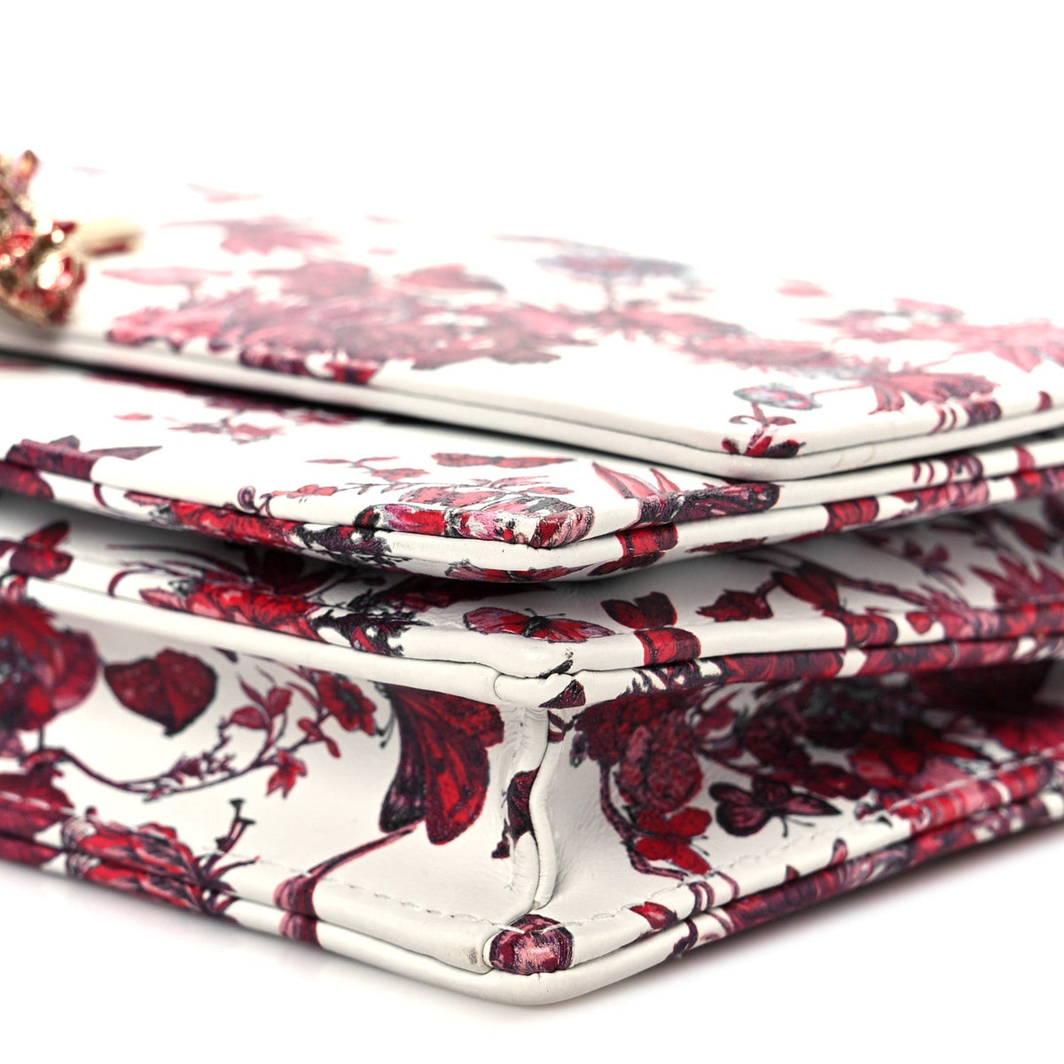 Calfskin Le Coeur Des Papillons Mini My Dior Bag White Multicolor
