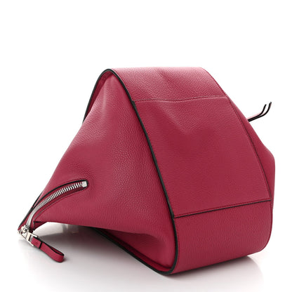Grained Calfskin Small Hammock Shoulder Bag Raspberry